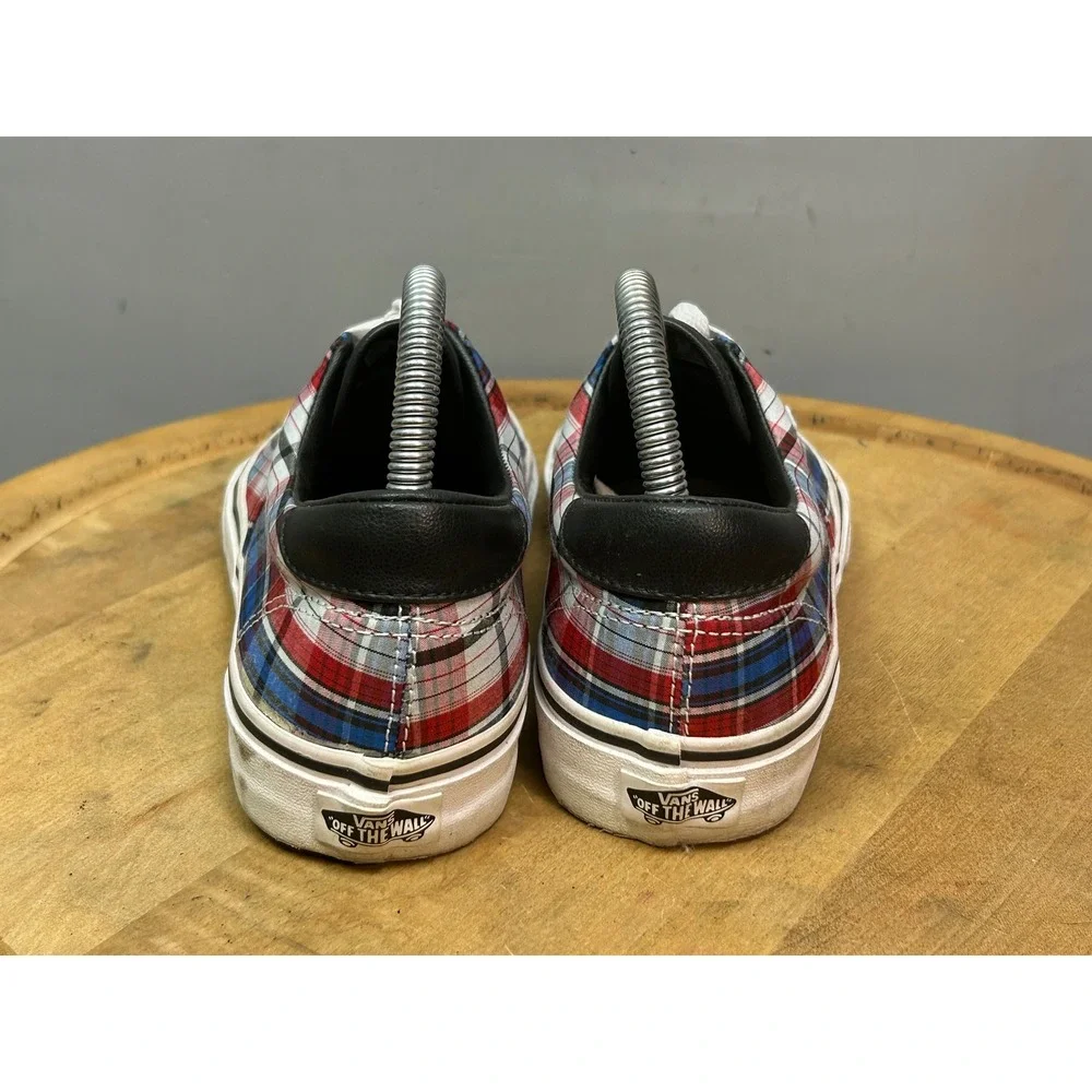 Vans Era 59 Unisex Men 7 Women 8.5 Red Plaid Skate Shoes Low Top Sneaker